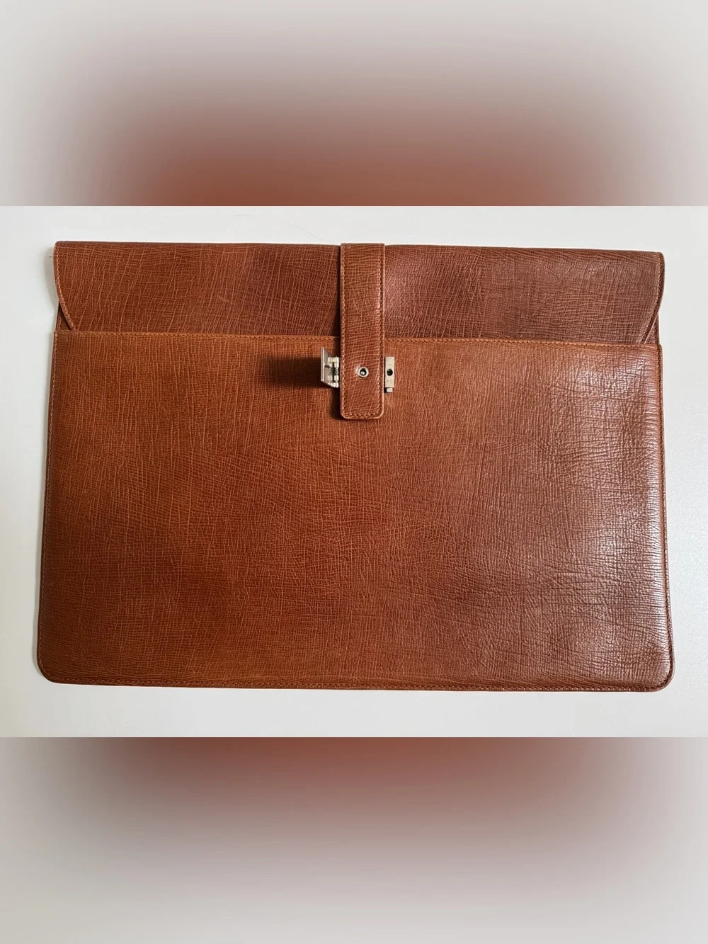 Vintage Lancel Leather Envelope Folder.